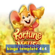 bingo template 4x4