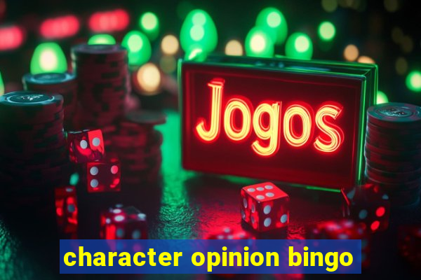 character opinion bingo