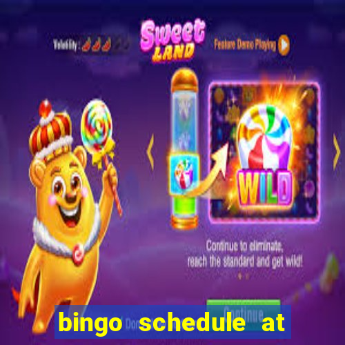 bingo schedule at mohegan sun