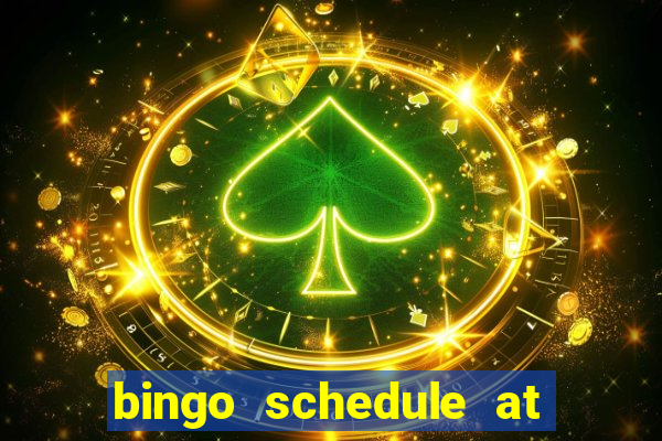 bingo schedule at mohegan sun