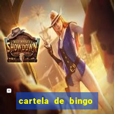 cartela de bingo de letras