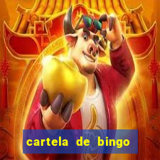 cartela de bingo de letras