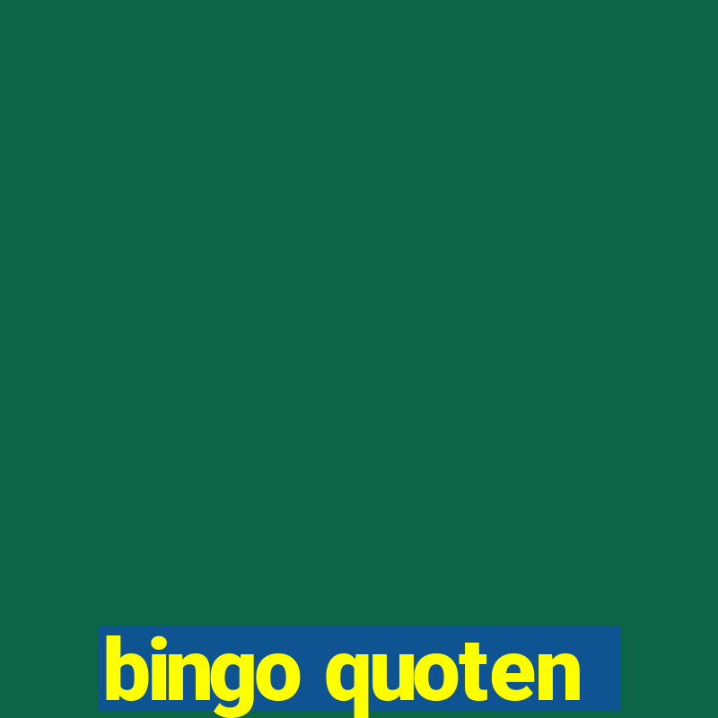 bingo quoten