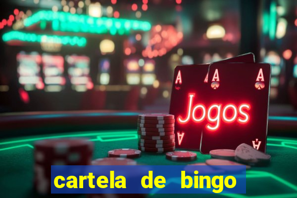 cartela de bingo cha de bebe